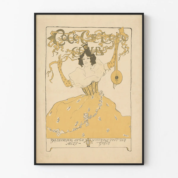 Vintage Cococello Club Poster in Ochre Tones