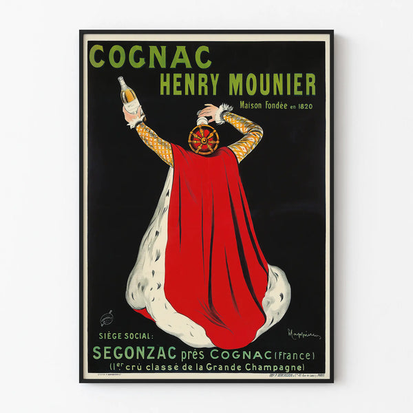Vintage poster Cognac Henry Mounier Segonzac wall decoration