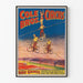 Vintage Poster Cole Bros Circus - The Great Clowns on the Tightrope