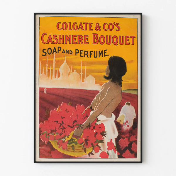 Vintage Poster Colgate & Co's Cashmere Bouquet - Retro Wall Decoration