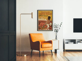 Vintage Colgate Cashmere Bouquet poster advertising soap and perfume