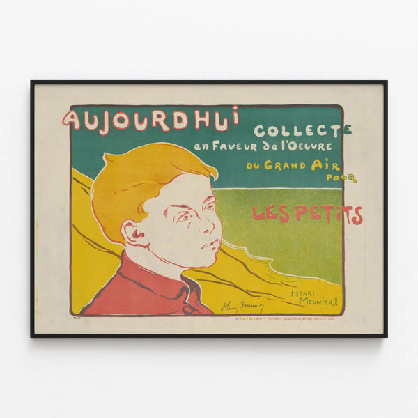 Vintage children's collection poster — framed artwork on a wall