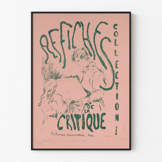 Vintage Artistic Poster Screen Print of La Critique Paris