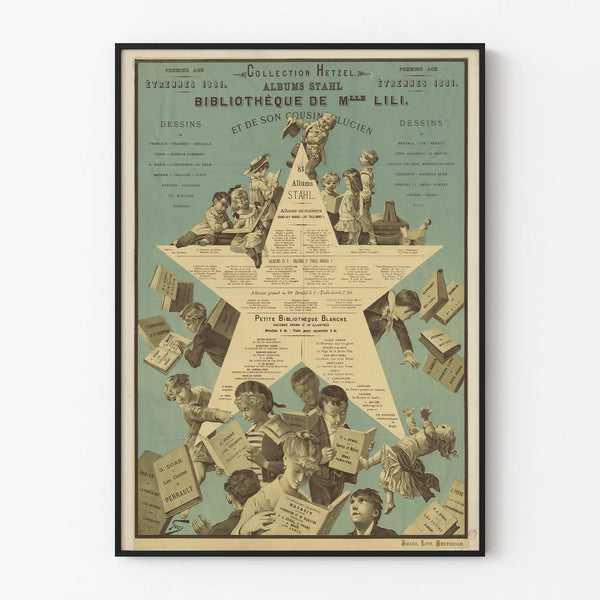 Vintage Poster Collection Hetzel Albums Stahl - Children's Wall Decoration