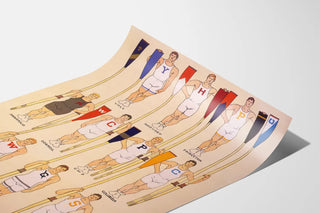Vintage Poster of American University Rowing Teams