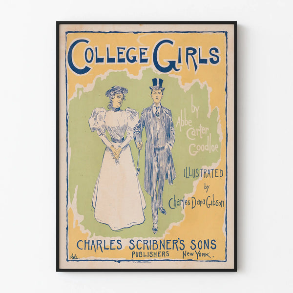 Vintage College Girls Poster by Charles Dana Gibson
