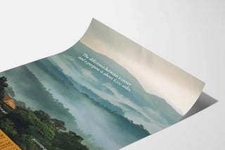 Inspirational Poster Peace Corps with Misty Landscape