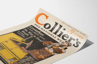 Vintage automobile poster Collier's 1914 Automobile Section