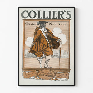 Vintage Poster Collier's Greater New York - Petrus Stuyvesant 1647