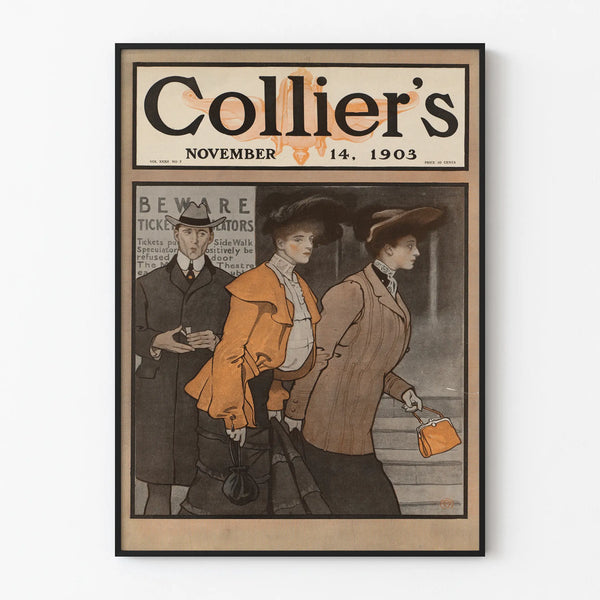 Vintage poster Collier's 1903 Art Deco style