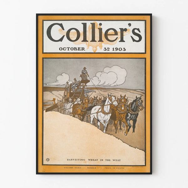 Vintage Poster Wheat Harvest in the West 1903