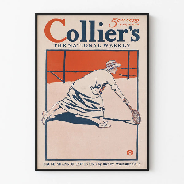 Vintage poster Collier's The National Weekly - Women's tennis 1916