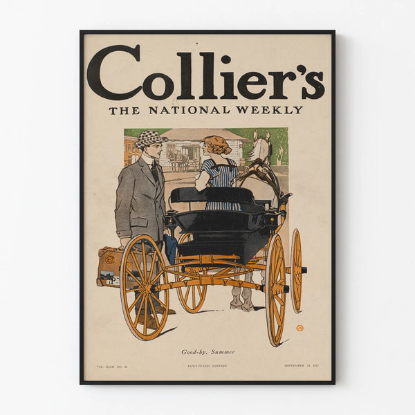 Vintage poster Collier's The National Weekly Good-By Summer 1912