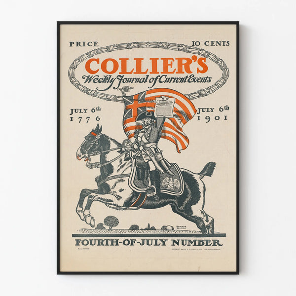Vintage Poster Collier's Fourth of July 1901 - Historic Wall Decoration