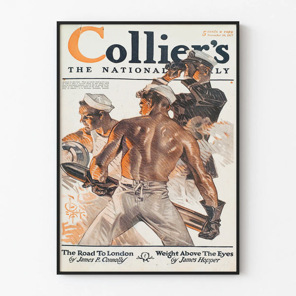 Vintage Poster Collier's Navy Sailors 1917