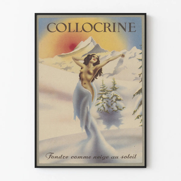 Vintage poster Collocrine Art Deco style - Melting like snow in the sun