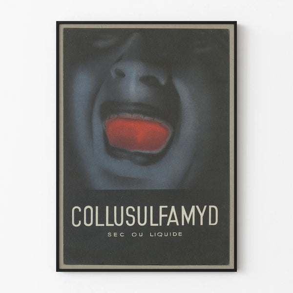 Vintage medical poster Collusulfamyd, Art Deco style