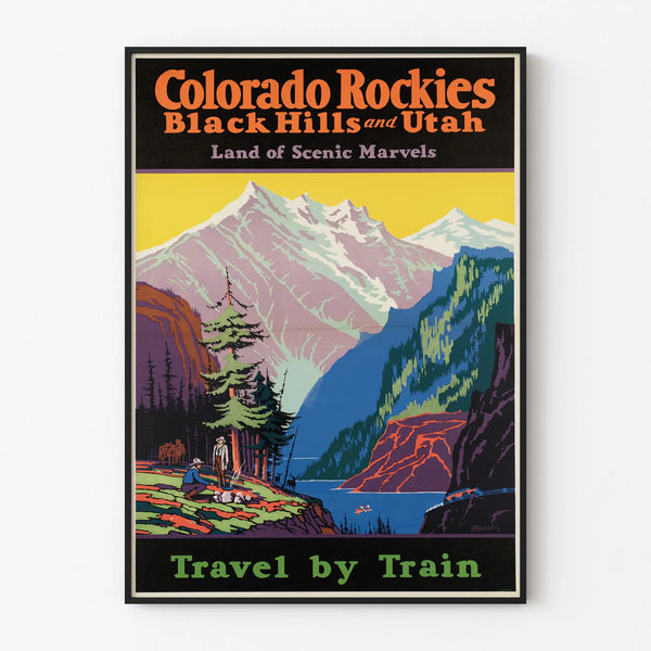 Vintage Colorado Rockies and Utah Poster - Landscape Nature Wall Decoration