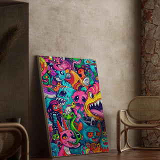 Pop Art Painting - Chromatic Explosion | Art print Wall Decoration Painting poster copy