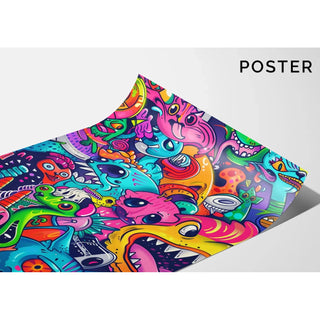 Pop Art Painting - Chromatic Explosion | Art print Wall Decoration Painting poster copy