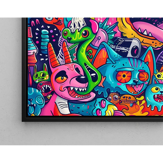 Pop Art Painting - Chromatic Explosion | Art print Wall Decoration Painting poster copy