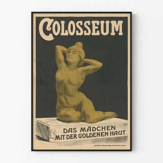 Vintage poster of the Colosseum - The girl with the golden skin