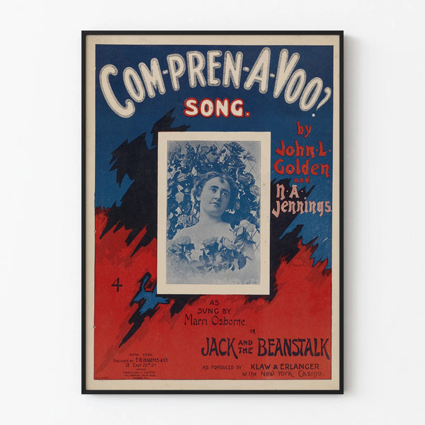 Vintage musical poster Com Pren A Voo by John L. Golden and N. A. Jennings