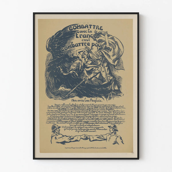 Vintage Patriotic Poster « Fight with France »
