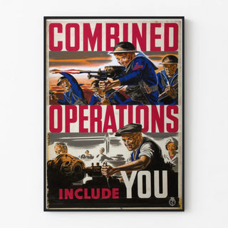 Vintage Military Poster Combined Operations Include You