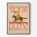 Vintage military poster Come On Boys Do Your Duty