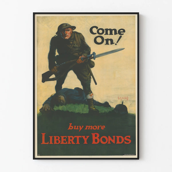 Vintage military poster Come On Buy More Liberty Bonds