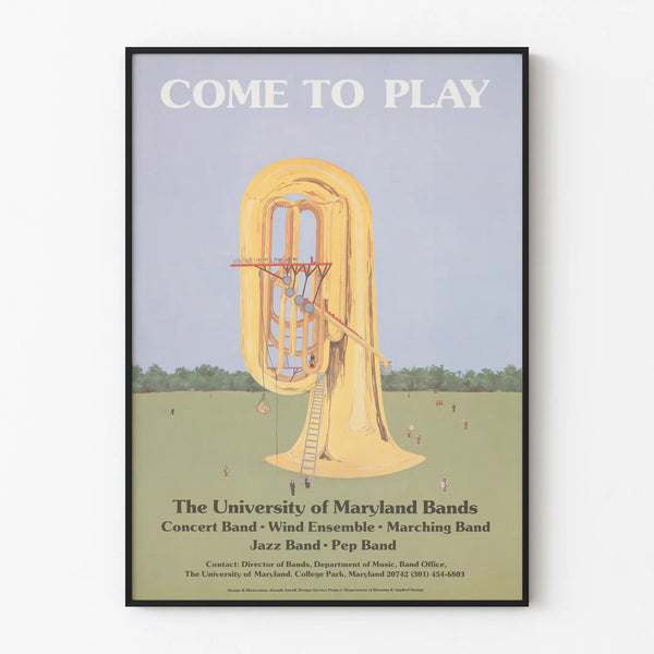 Vintage university poster The University of Maryland Bands