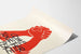 Poster Come Together in Peace - Illustration of Red Handshake