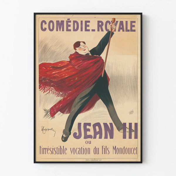 Poster Royal Comedy Theatre Jean III vintage wall decoration