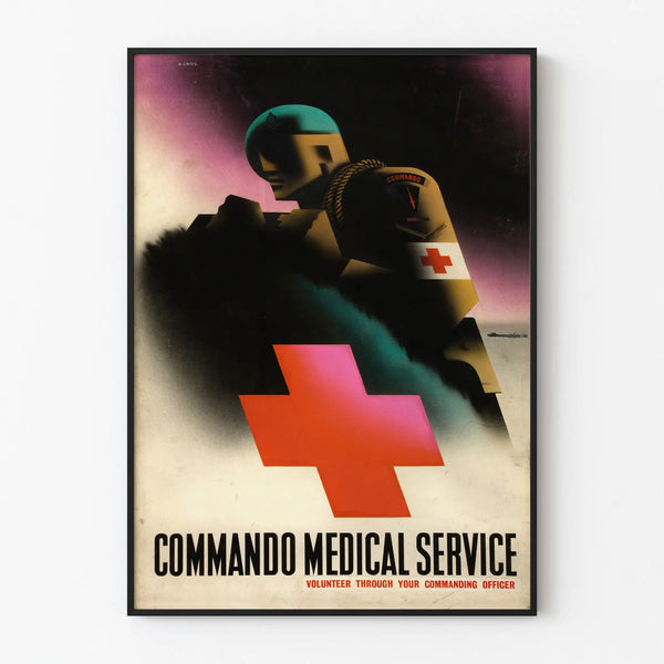 Vintage Wall Poster of Medical Service Commando