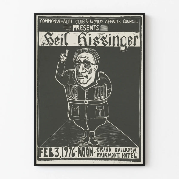Vintage poster of Heil Kissinger conference 1976 wall decoration