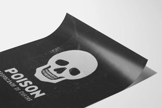 Poster wall decoration skull Poison war propaganda