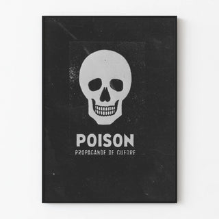Poster wall decoration skull Poison war propaganda