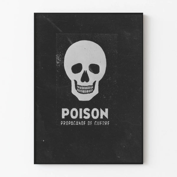 Poster wall decoration skull Poison war propaganda