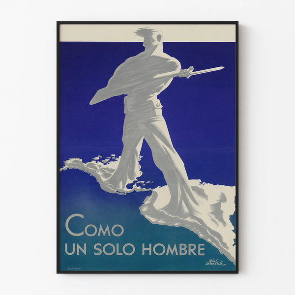 Vintage Wall Poster Como Un Solo Hombre