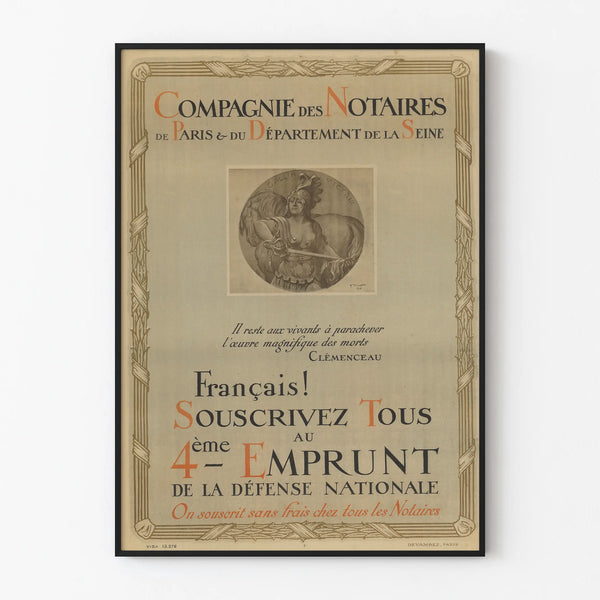 Vintage poster of the Notaries' Company - National Defense Loan