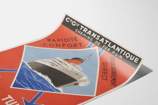 Vintage poster of the General Transatlantic Company - Algeria and Tunisia via Marseille