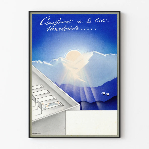 Vintage poster Complement of the Sanatorium Cure - Mountain wall decoration