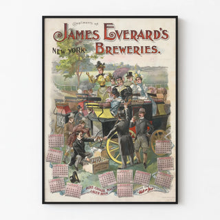 Vintage Poster of James Everard's Breweries New York 1896