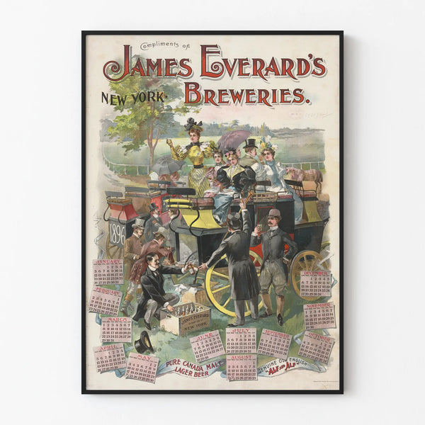 Vintage Poster of James Everard's Breweries New York 1896