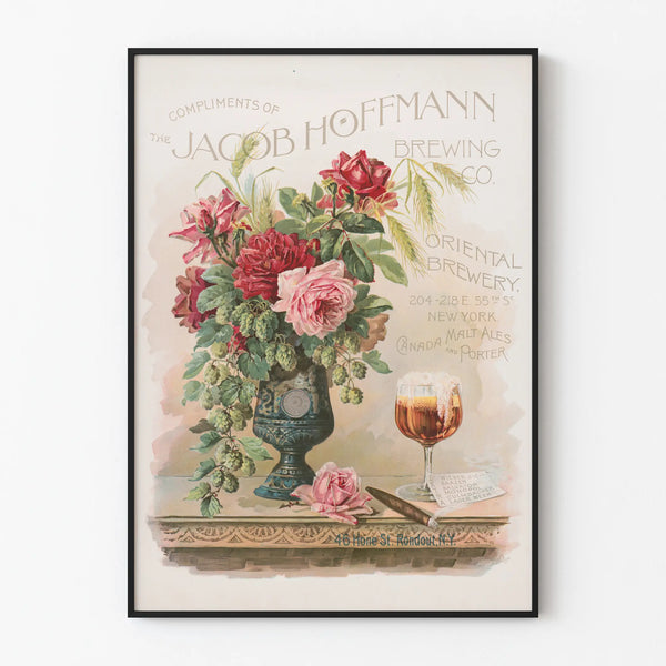 Vintage decorative poster of Jacob Hoffmann brewery