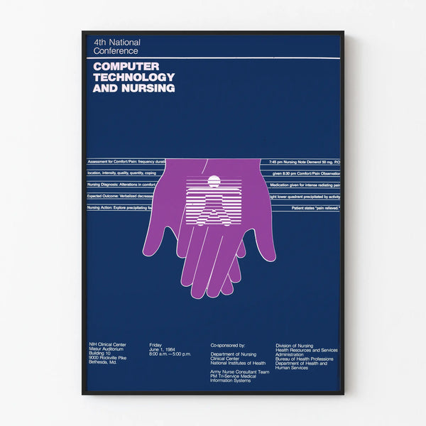 Vintage Poster of the National Conference on Information Technology and Nursing