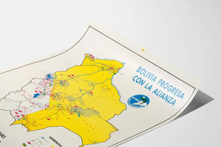 Bolivia Map Poster 1964 - Alliance for Progress Program