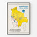 Bolivia Map Poster 1964 - Alliance for Progress Program