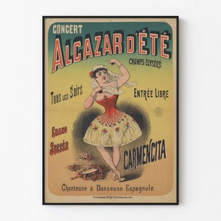 Vintage concert poster Alcazar Summer Champs Élysées Carmencita